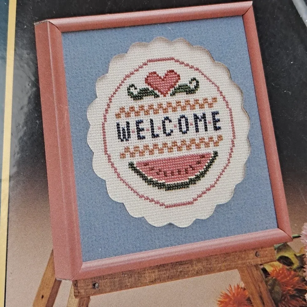Sunset Watermelon Welcome Counted Cross Stitch Kit NWT